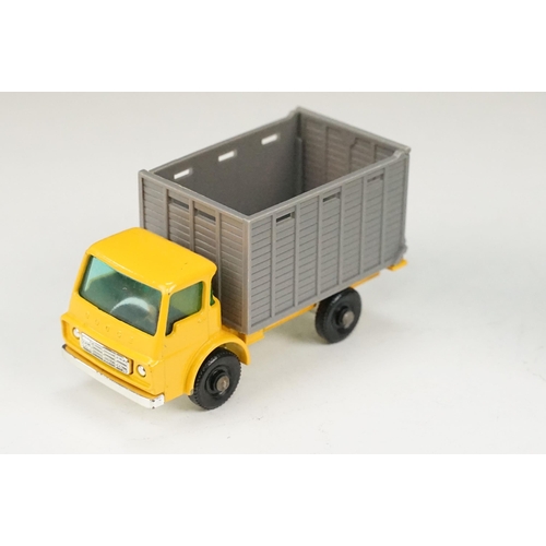 104 - 11 Boxed Matchbox 75 Series diecast models to include 62 TV Service Van, 37 Cattle Truck with figure... 