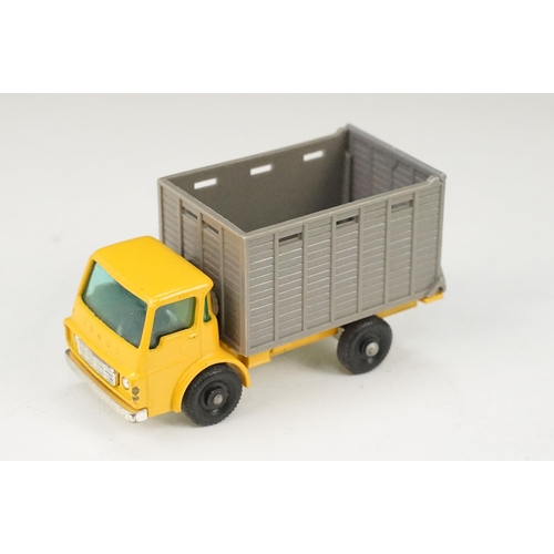 104 - 11 Boxed Matchbox 75 Series diecast models to include 62 TV Service Van, 37 Cattle Truck with figure... 