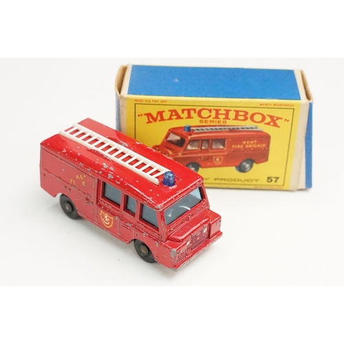 104 - 11 Boxed Matchbox 75 Series diecast models to include 62 TV Service Van, 37 Cattle Truck with figure... 