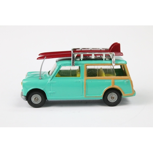 12 - Boxed Corgi 485 Surfing with the BMC Mini Countryman diecast model with surfer figure and 2 x surfbo... 