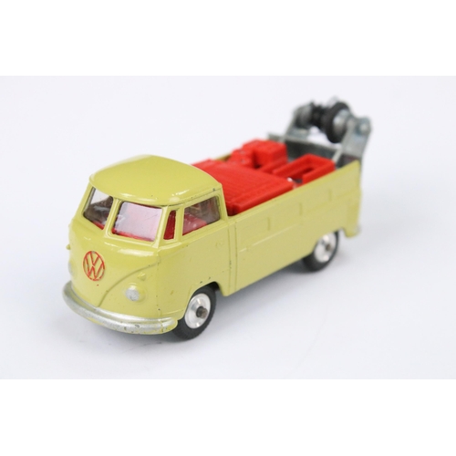 14 - Boxed Corgi 490 Volkswagen Breakdown Truck diecast model in avocado green, missing hook otherwise ex... 