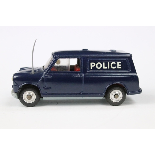 15 - Boxed Corgi 448 BMC Mini Police Van with tracker dog, complete with figures, diecast vg with aerial,... 