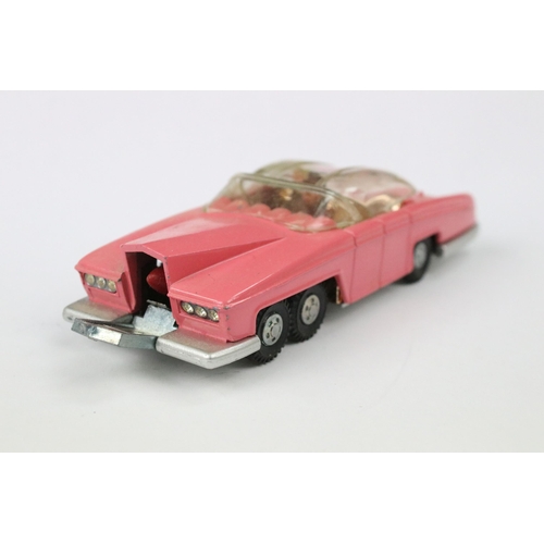 27 - Boxed Dinky 100 Lady Penelope's Fab 1 diecast model in pink, with 4 x harpoons and 1 x rocket, both ... 