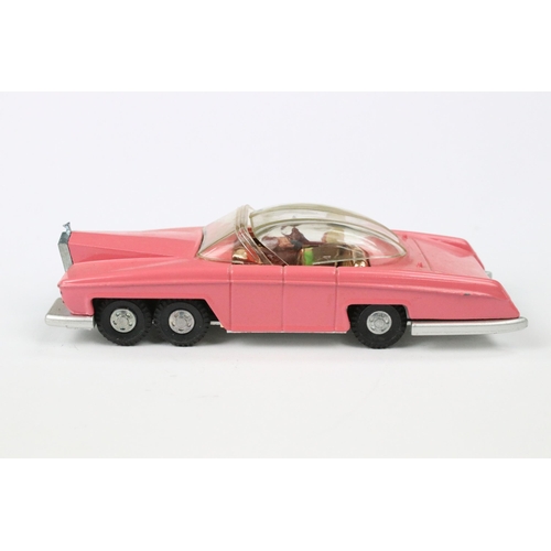 27 - Boxed Dinky 100 Lady Penelope's Fab 1 diecast model in pink, with 4 x harpoons and 1 x rocket, both ... 