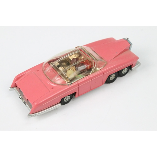 27 - Boxed Dinky 100 Lady Penelope's Fab 1 diecast model in pink, with 4 x harpoons and 1 x rocket, both ... 