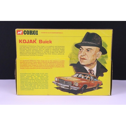 29 - Boxed Corgi 290 Kojak Buick diecast model complete with figure, diecast ex, box vg with minor window... 