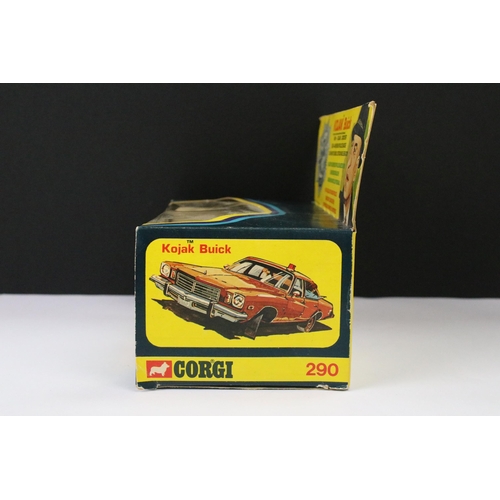 29 - Boxed Corgi 290 Kojak Buick diecast model complete with figure, diecast ex, box vg with minor window... 