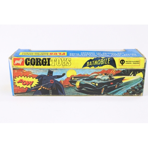 30 - Boxed Corgi 267 Rocket Firing Batmobile diecast model with both Batman & Robin figures, with red whe... 