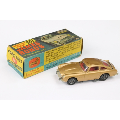 34 - Boxed Corgi 261 James Bond 007 Aston Martin DB5 diecast model with secret instructions and 2 x hench... 