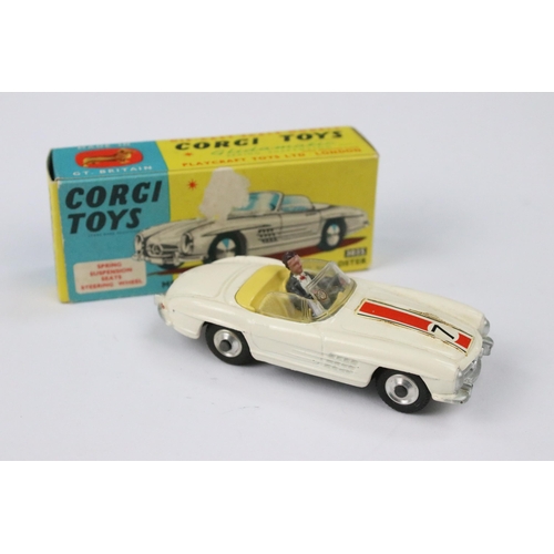 35 - Two boxed Corgi diecast models to include 215S Ford Thunderbird Open Sports in red, with driver (a f... 