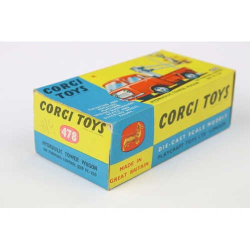 36 - Two boxed Corgi diecast models to include 478 Hydraulic Tower Wagon on forward control Jeep FC-150 i... 