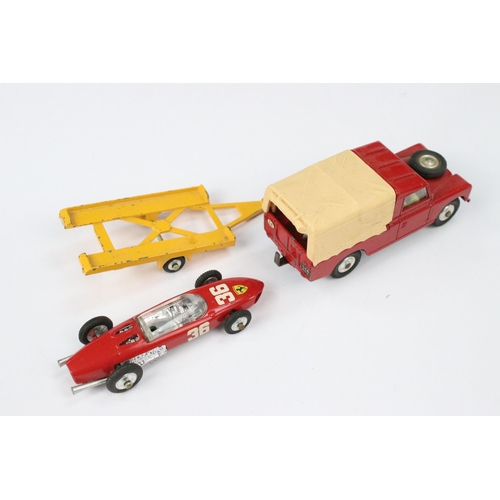 38 - Boxed Corgi Gift Set 17 Land Rover with Ferrari Racing Car on Trailer diecast model set, no driver, ... 