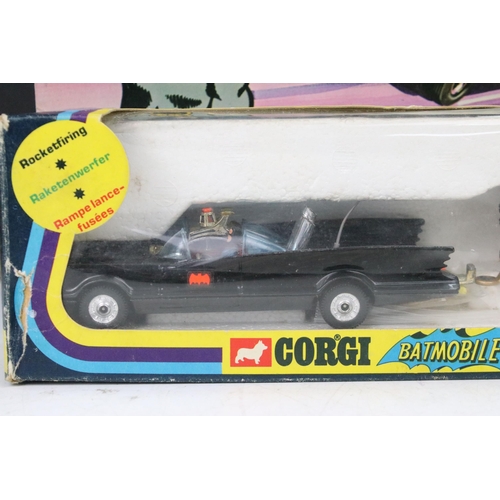 41 - Boxed Corgi 3 Batmobile and Batboat diecast model set, complete with Batman & Robin figure, 10 x mis... 