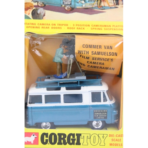 49 - Boxed Corgi 479 Commer Mobile Camera Van diecast model complete with cameraman & camera figures, die... 