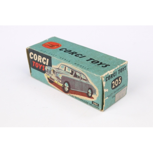 50 - Three boxed Corgi diecast models to include 205 Riley Pathfinder Saloon in red with smooth hubs, 208... 