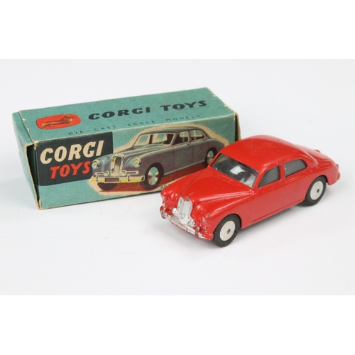 50 - Three boxed Corgi diecast models to include 205 Riley Pathfinder Saloon in red with smooth hubs, 208... 