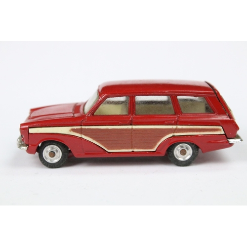 52 - Four boxed Corgi diecast models to include 210S Citroen DS19 in red with lemon yellow interior, 234 ... 