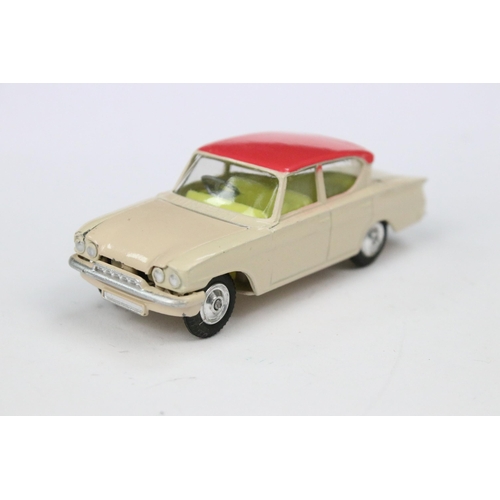 52 - Four boxed Corgi diecast models to include 210S Citroen DS19 in red with lemon yellow interior, 234 ... 