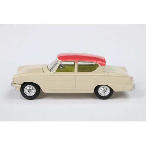 52 - Four boxed Corgi diecast models to include 210S Citroen DS19 in red with lemon yellow interior, 234 ... 