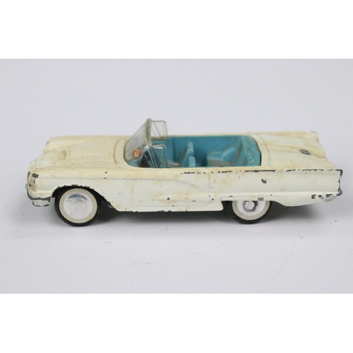 53 - Four boxed Corgi diecast models to include 215 Ford Thunderbird Open Sports Car in white with blue i... 