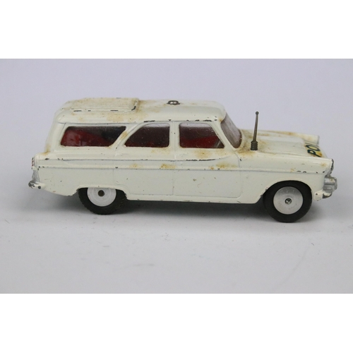 53 - Four boxed Corgi diecast models to include 215 Ford Thunderbird Open Sports Car in white with blue i... 