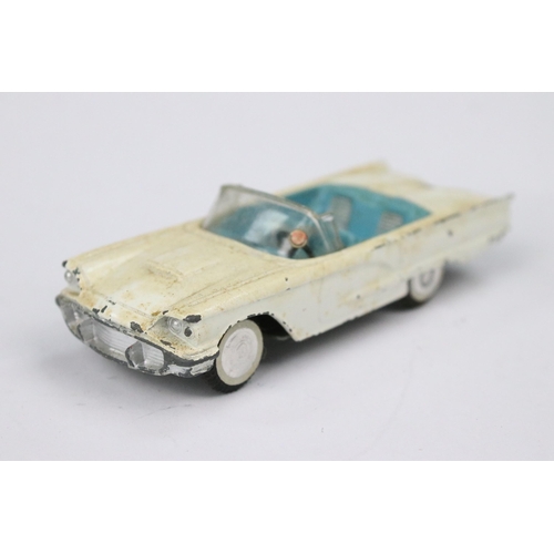 53 - Four boxed Corgi diecast models to include 215 Ford Thunderbird Open Sports Car in white with blue i... 