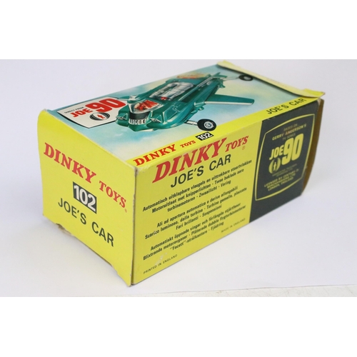 56 - Boxed Dinky 102 Joe 90 Joe's Car diecast model, diecast ex with 'dealers inner packaging', inner dis... 