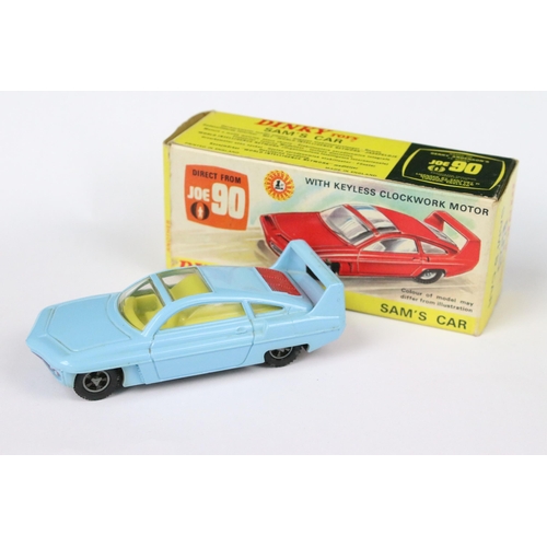 71 - Boxed Dinky 108 Joe 90 Sam's Car motorised keyless clockwork diecast model in pale blue, no lapel ba... 