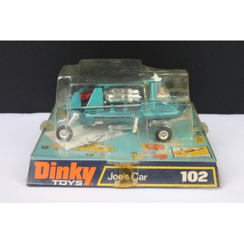 73 - Boxed Dinky 102 Joe's Car diecast model, with instructions, diecast ex, box tray ex, minor discolour... 