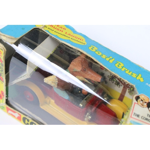 76 - Boxed Corgi Comics 808 Basil Brush and his car diecast model, with Soundbox but no tape, diecast wit... 