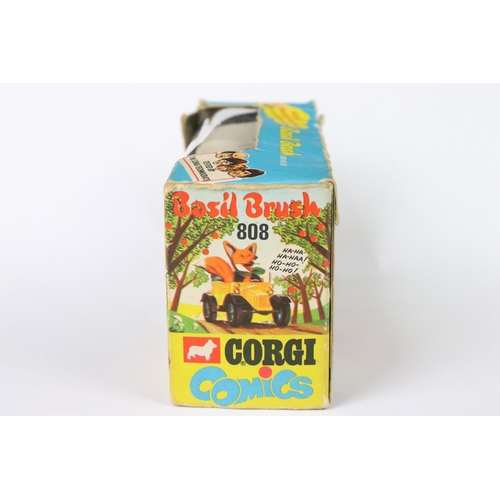 76 - Boxed Corgi Comics 808 Basil Brush and his car diecast model, with Soundbox but no tape, diecast wit... 