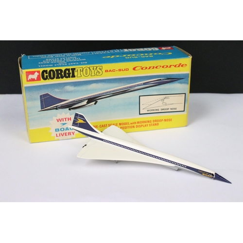 79 - Boxed Corgi 650 BAC-SUD Concorde in BOAC livery diecast model, with inner box packaging, diecast and... 