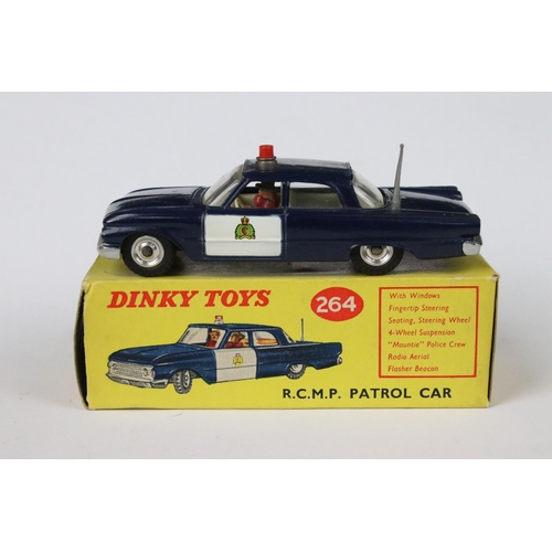 81 - Four boxed Dinky diecast models to include 143 Ford Capri (the odd paint chip, box missing small end... 