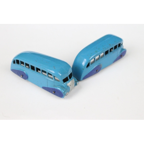 84 - Dinky Trade Box 29B Streamlined Bus diecast models containing 5 x models (3 x in two tone green and ... 