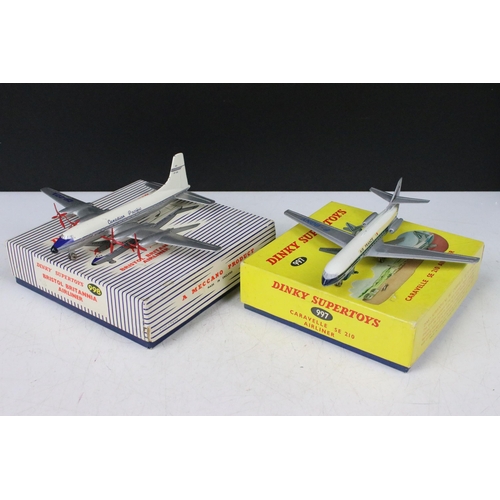 86 - Two boxed Dinky Supertoys diecast model planes to include 997 Caravelle SE210 Airliner - Air France ... 