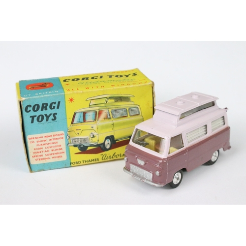 94 - Four boxed Corgi diecast models to include 234 Ford Consul Classic in pale fawn pink with lemon yell... 