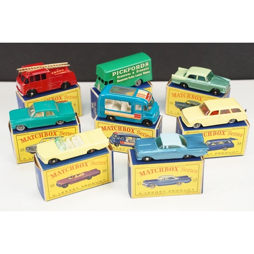 96 - Eight boxed Matchbox 75 Series diecast models to include 47 Lyons Maid Ice Cream Mobile Shop, 46 Pic... 