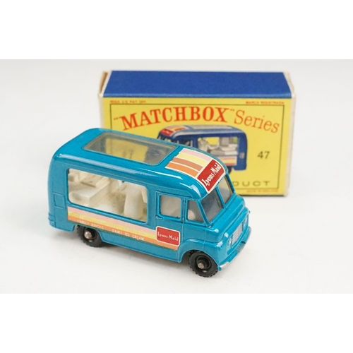 96 - Eight boxed Matchbox 75 Series diecast models to include 47 Lyons Maid Ice Cream Mobile Shop, 46 Pic... 