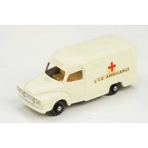 97 - Two boxed Matchbox 75 Series No 14 Lomas Ambulance diecast models, both variants, one with silver wh... 