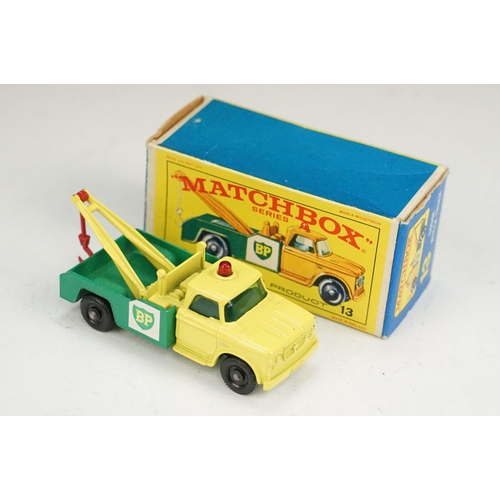 98 - 12 Boxed Matchbox Series diecast models to include 35 Snow Trac, 52 BRM Racing Car, 5 London Bus, 34... 