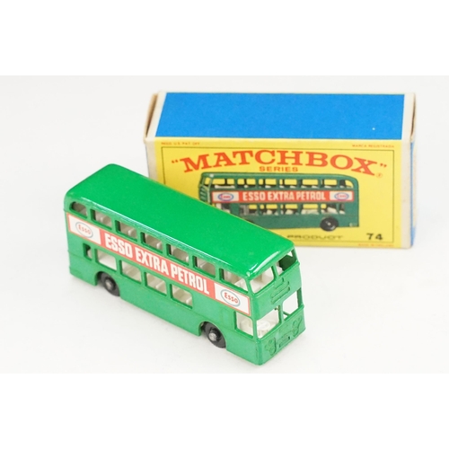 98 - 12 Boxed Matchbox Series diecast models to include 35 Snow Trac, 52 BRM Racing Car, 5 London Bus, 34... 