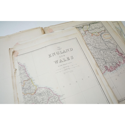 137 - Over 90 19th and early 20th century paper maps, mainly from Weekly Dispatch Atlas (Weller, Edward an... 