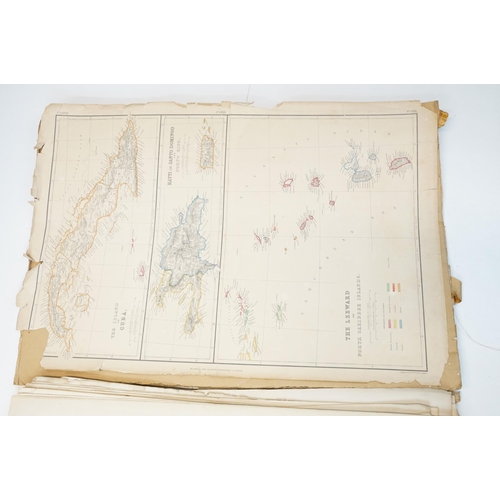 137 - Over 90 19th and early 20th century paper maps, mainly from Weekly Dispatch Atlas (Weller, Edward an... 