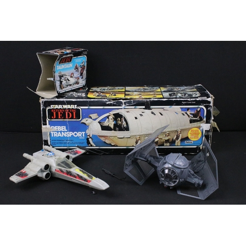 422 - Star Wars - Collection of original Star Wars vehicles featuring boxed Rebel Transport (complete), Ba... 