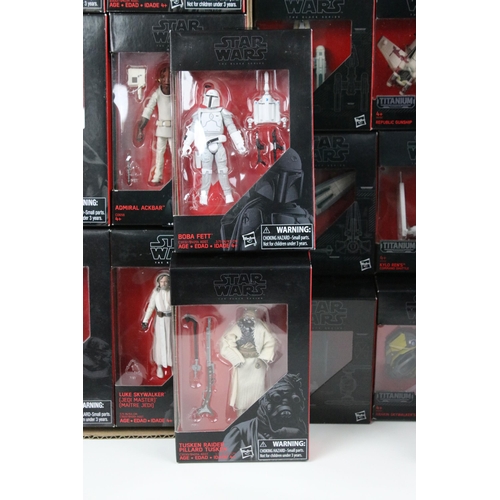 425 - 39 Boxed Hasbro Star Wars The Black Series figures and models to include Han Solo, Luke Skywalker Je... 