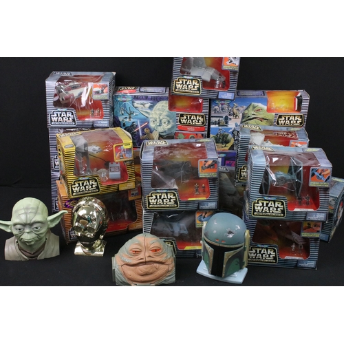 426 - Star Wars - 12 Boxed Galoob Micro Machines Action Fleet sets to include Millennium Falcon, Rebel Blo... 