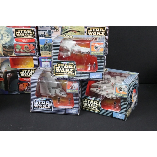 426 - Star Wars - 12 Boxed Galoob Micro Machines Action Fleet sets to include Millennium Falcon, Rebel Blo... 