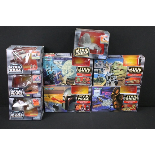 426 - Star Wars - 12 Boxed Galoob Micro Machines Action Fleet sets to include Millennium Falcon, Rebel Blo... 