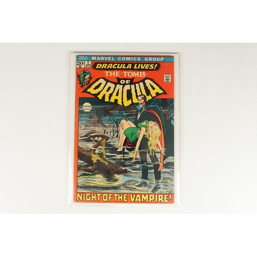 387 - Comics - Marvel Tomb of Dracula comic #1 Night of the Vampire, US version, plus 8 x Tomb of Dracula ... 