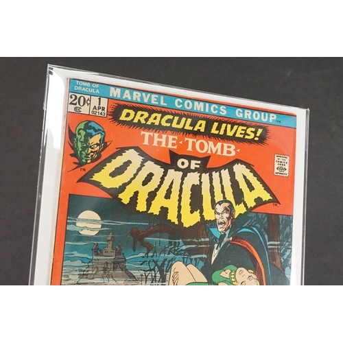 387 - Comics - Marvel Tomb of Dracula comic #1 Night of the Vampire, US version, plus 8 x Tomb of Dracula ... 